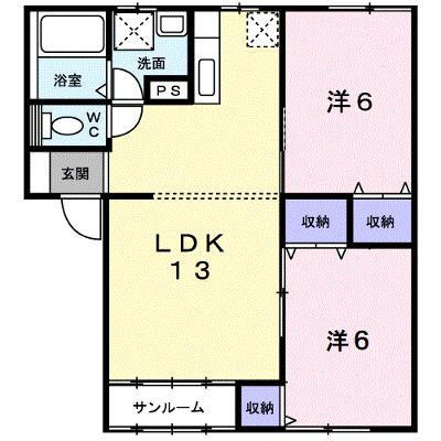 アマリュ－ジュＦ・Ｂ 202【管理NO：1-004732202-02020】 ★家具家電は申し込み後に搬入します 2026年07月下旬入居可能の外観画像