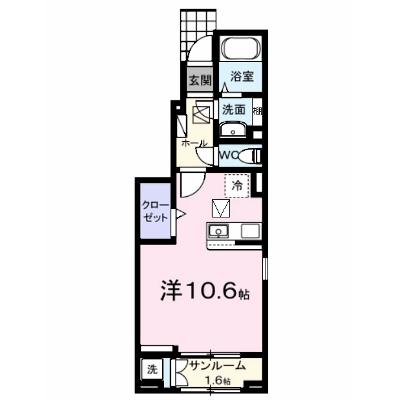 ヒルズ山王林 101【管理NO：1-028334001-01010】 ★家具家電は申し込み後に搬入しますの外観画像