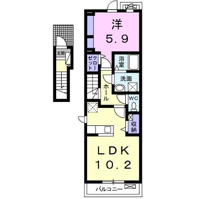 サニーヒル上見堂 205【管理NO：1-023210601-02040】 ★家具家電は申し込み後に搬入します★の外観画像
