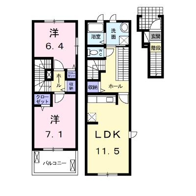 フリシュ・Ｍ 201【管理NO：1-018213201-02010】 ★家具家電は申し込み後に搬入します 2026年08月上旬入居可能の外観画像
