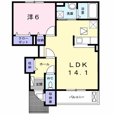 ソレイユ　ヌフ 102【管理NO：1-022333301-01020】 ★家具家電は申し込み後に搬入しますの外観画像