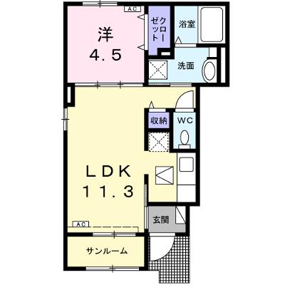 ヴァン　ベール　テラン 101【管理NO：1-026694201-01010】 ★家具家電は申し込み後に搬入します 2026年07月中旬入居可能の外観画像