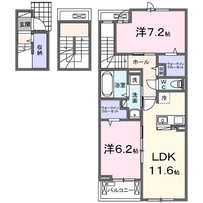 リバーサイド西山 303【管理NO：1-027583801-03030】 ★家具家電は申し込み後に搬入します★ ★2026年11月上旬入居可能★の外観画像
