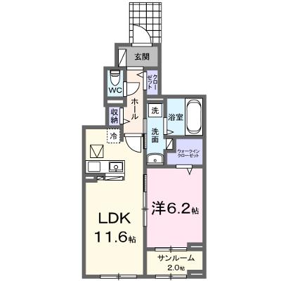 リバーサイド西山 104【管理NO：1-027583801-01040】 ★家具家電は申し込み後に搬入します★ ★2026年11月上旬入居可能★の外観画像