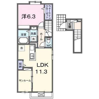 プレリュード　ＫＦＢ 202【管理NO：1-027996401-02020】 ★家具家電は申し込み後に搬入します★の外観画像