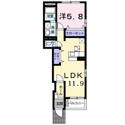 パークス古見 102【管理NO：1-014949201-01020】 ★家具家電は申し込み後に搬入します 2026年08月下旬入居可能の外観画像