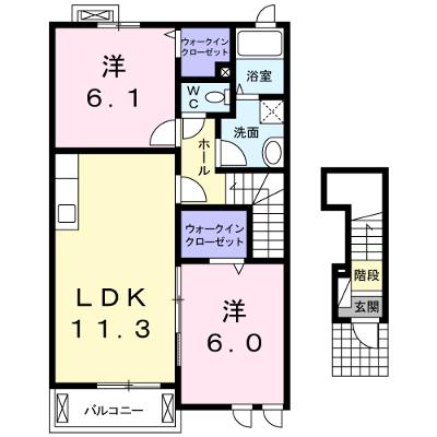 ブラン　ヴェール 201【管理NO：1-015747201-02010】 ★家具家電は申し込み後に搬入します★の外観画像