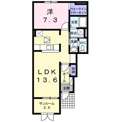 オーブ 102【管理NO：1-018957401-01020】 ★家具家電は申し込み後に搬入します 2026年08月上旬入居可能の外観画像