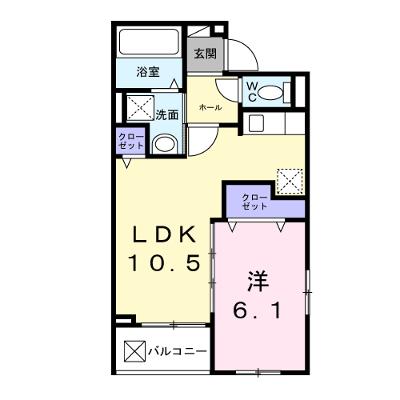 アルストロメリアⅤ 201【管理NO：1-028464801-02010】 ★家具家電は申し込み後に搬入します 2026年10月上旬入居可能の外観画像