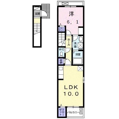 エル　フルーリエⅠ 201【管理NO：1-025400201-02010】 ★家具家電は申し込み後に搬入します★ ★2026年08月中旬入居可能★の外観画像
