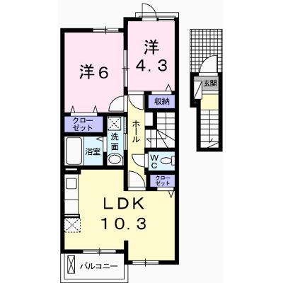 エスペランサ香寺 204【管理NO：1-021156501-02040】 ★家具家電は申し込み後に搬入します 2026年08月上旬入居可能の外観画像