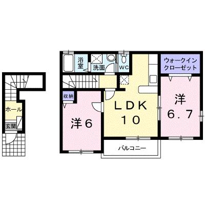 エレガンス 202【管理NO：1-015000201-02020】 ★家具家電は申し込み後に搬入します 2026年07月上旬入居可能の外観画像