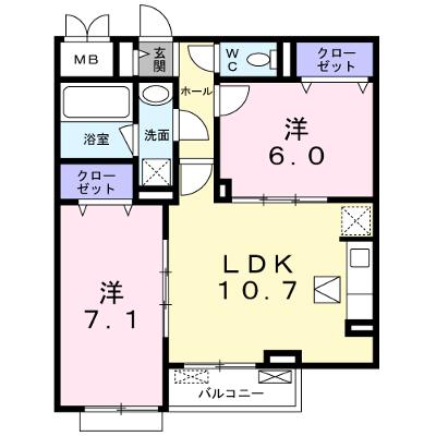 エフ　ヒルサイドテラス 101【管理NO：1-026208601-01010】 ★家具家電は申し込み後に搬入します 2026年08月中旬入居可能の外観画像