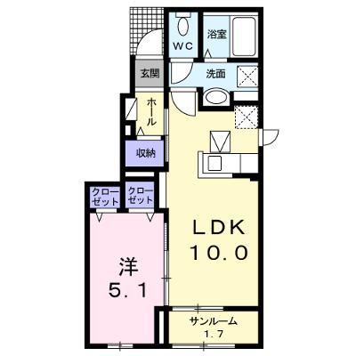 メゾフォルテⅤ 101【管理NO：1-025988301-01010】 ★家具家電は申し込み後に搬入しますの外観画像
