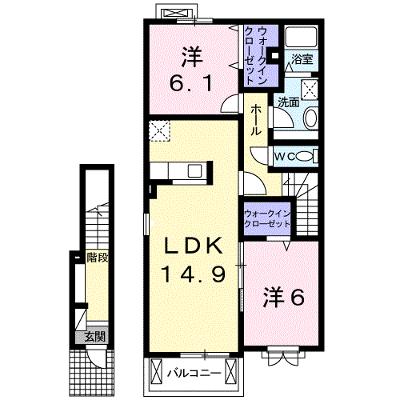コート　デ　マグノリアⅢ 201【管理NO：1-018455701-02010】 ★家具家電は申し込み後に搬入します 2026年08月中旬入居可能の外観画像