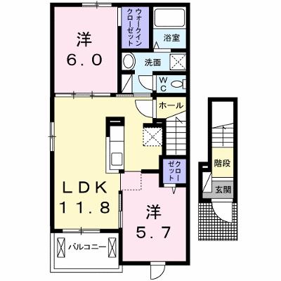 リンク　Ａ 201【管理NO：1-022116101-02010】 ★家具家電は申し込み後に搬入します★の外観画像