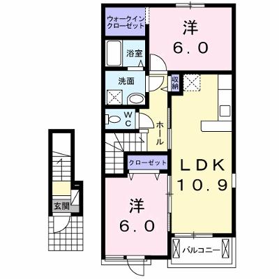 レヴェランスＡ 202【管理NO：1-020202801-02020】 ★家具家電は申し込み後に搬入しますの外観画像