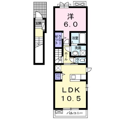 ラフレシール　Ａ 201【管理NO：1-018248601-02010】 ★家具家電は申し込み後に搬入します★の外観画像
