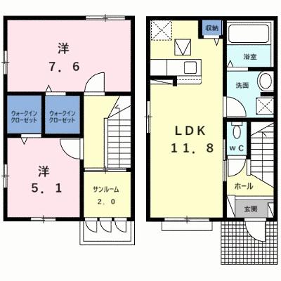メゾンヨシマツⅤ 101【管理NO：1-028594405-01010】 ★家具家電は申し込み後に搬入します 2026年10月上旬入居可能の外観画像