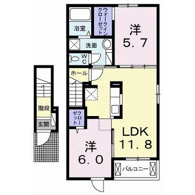 ヴィラ・アルバーダ　Ｂ 204【管理NO：1-022093102-02040】 ★家具家電は申し込み後に搬入します 2026年07月中旬入居可能の外観画像