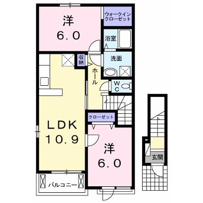 イリーゼ　Ｃ 201【管理NO：1-019174603-02010】 ★家具家電は申し込み後に搬入します 2026年07月中旬入居可能の外観画像