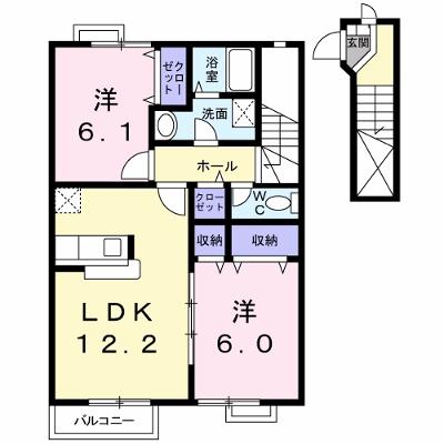 イマージュ 202【管理NO：1-010305401-02020】 ★家具家電は申し込み後に搬入します 2026年09月中旬入居可能の外観画像