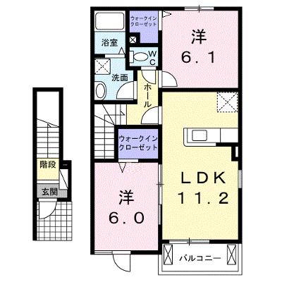 サフラン　Ａ 202【管理NO：1-019925001-02020】 ★家具家電は申し込み後に搬入します★ ★2026年10月中旬入居可能★の外観画像
