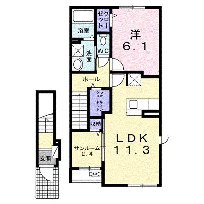 オルタンシア　Ⅱ 202【管理NO：1-026883802-02020】 ★家具家電は申し込み後に搬入します 2026年07月下旬入居可能の外観画像