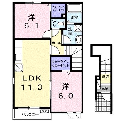 パストラル若宮 201【管理NO：1-017595001-02010】 ★家具家電は申し込み後に搬入します 2026年08月下旬入居可能の外観画像