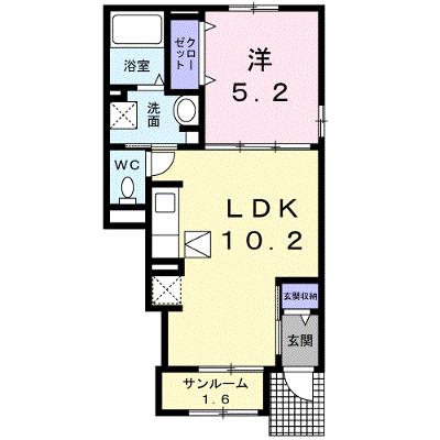 ルミエ　ソレイユ 104【管理NO：1-025868701-01040】 ★家具家電は申し込み後に搬入します★の外観画像