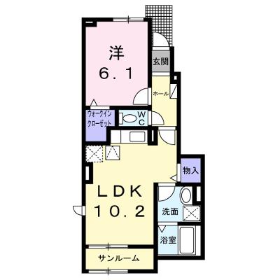 アーバンコート　南行橋　Ａ 103【管理NO：1-027162401-01030】 ★家具家電は申し込み後に搬入します★ ★2026年08月下旬入居可能★の外観画像