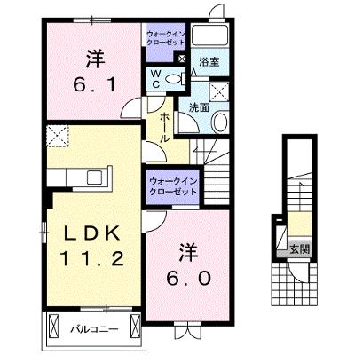 アイメニーエヌケー　Ⅱ 201【管理NO：1-018996102-02010】 ★家具家電は申し込み後に搬入します 2026年08月中旬入居可能の外観画像
