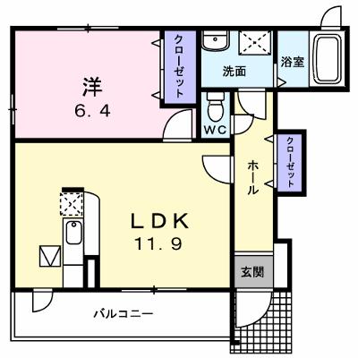 ウインド　バレーＡ 101【管理NO：1-015541601-01010】 ★家具家電は申し込み後に搬入します★の外観画像