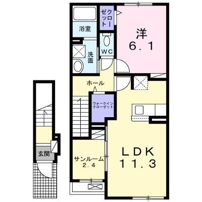 サニーハイツ　ルピナス 203【管理NO：1-025509401-02030】 ★家具家電は申し込み後に搬入します 2026年07月中旬入居可能の外観画像