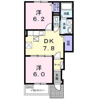 メゾン・ジェルメ 102【管理NO：1-018428101-01020】 ★家具家電は申し込み後に搬入します 2026年08月上旬入居可能の外観画像