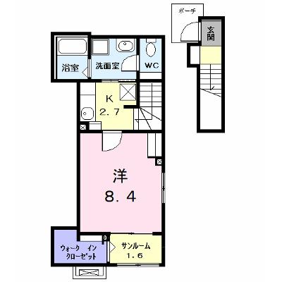メゾンフランⅠ 201【管理NO：1-027575801-02010】 ★家具家電は申し込み後に搬入します 2026年07月中旬入居可能の外観画像