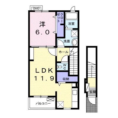 沖野シャングリラ 203【管理NO：1-024368601-02030】 ★家具家電は申し込み後に搬入します★の外観画像