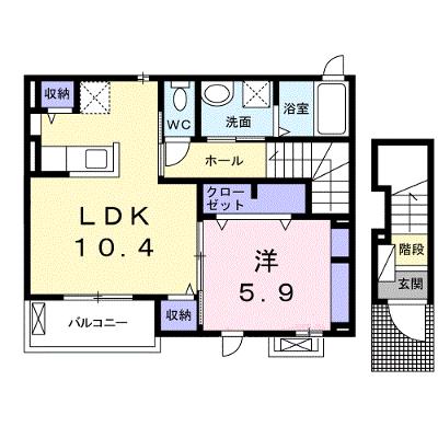 セントポーリア髙嶋 202【管理NO：1-022147401-02020】 ★家具家電は申し込み後に搬入します 2026年08月下旬入居可能の外観画像