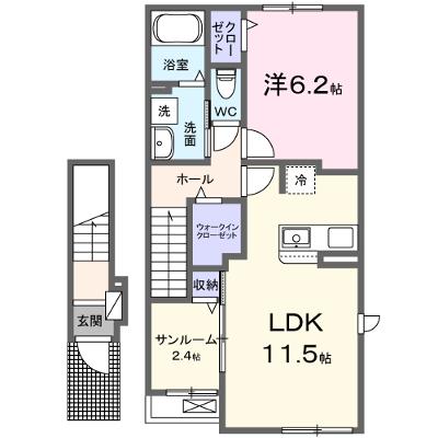 グランデルート　Ａ 203【管理NO：1-027985301-02030】 ★家具家電は申し込み後に搬入しますの外観画像