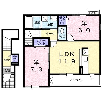 サニー　ＫⅠ 204【管理NO：1-015641001-02040】 ★家具家電は申し込み後に搬入します★の外観画像