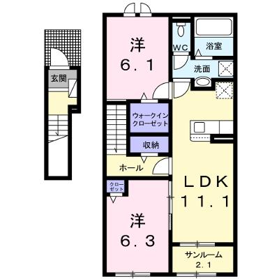 イルクオーレⅠ 202【管理NO：1-027417701-02020】 ★家具家電は申し込み後に搬入します 2026年08月中旬入居可能の外観画像