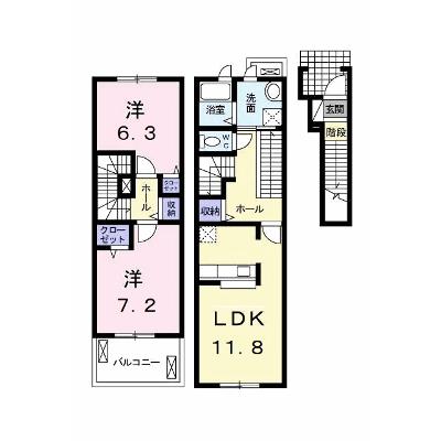 ソンレイルＳ 208【管理NO：1-017768001-02070】 ★家具家電は申し込み後に搬入します★ ★2026年08月中旬入居可能★の外観画像