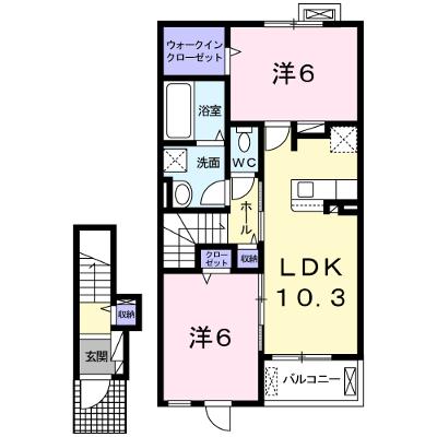 ディモーラ城見 202【管理NO：1-025134601-02020】 ★家具家電は申し込み後に搬入します 2026年08月上旬入居可能の外観画像