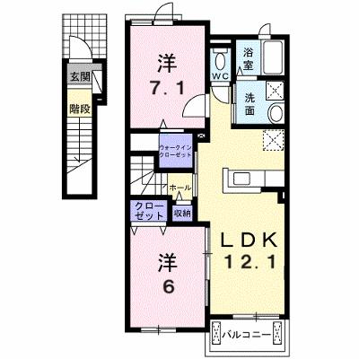 カルム　Ａ 202【管理NO：1-021493201-02020】 ★家具家電は申し込み後に搬入します 2026年07月中旬入居可能の外観画像