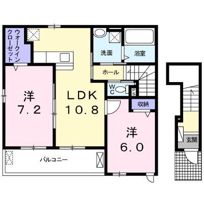 デアグランツＡ 201【管理NO：1-023182301-02010】 ★家具家電は申し込み後に搬入しますの外観画像