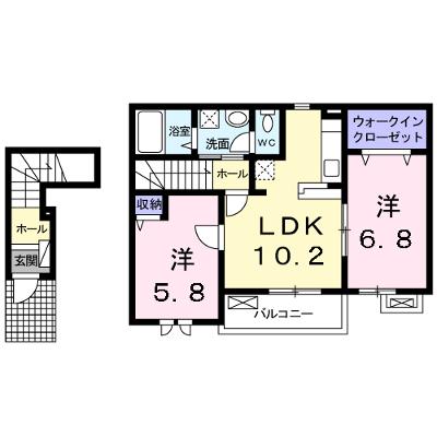 ＤＫⅡ 205【管理NO：1-021019801-02040】 2026年08月上旬入居可能の外観画像
