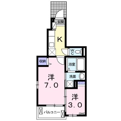 カ－サプラシ－ド 105【管理NO：1-021450901-01040】 ★家具家電は申し込み後に搬入します 2026年07月下旬入居可能の外観画像