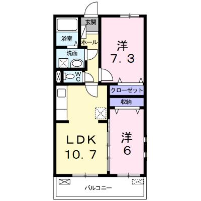 エテルノ貝塚Ｂ 301【管理NO：1-025034602-03010】 ★家具家電は申し込み後に搬入しますの外観画像