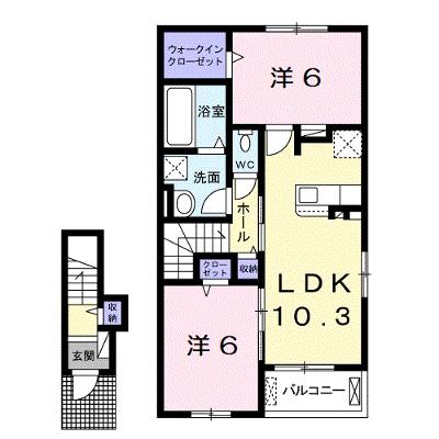 ルフナ　Ⅱ 205【管理NO：1-024990302-02040】 ★家具家電は申し込み後に搬入します★の外観画像