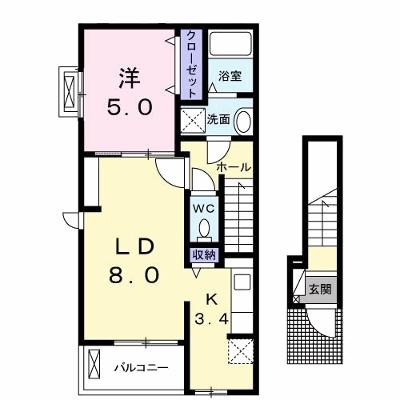 アルメールⅡ 201【管理NO：1-022328501-02010】 ★家具家電は申し込み後に搬入します★の外観画像